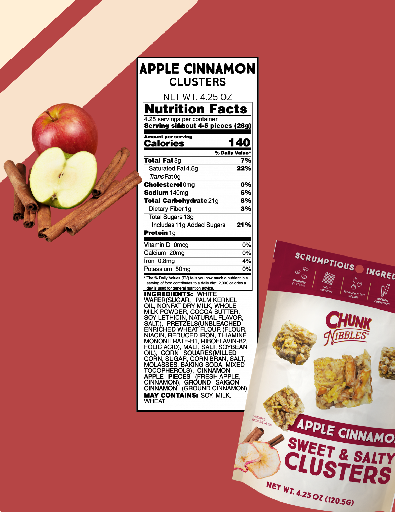 Apple Cinnamon Chunk Nibbles Pouch *AWARD WINNING FLAVOR*