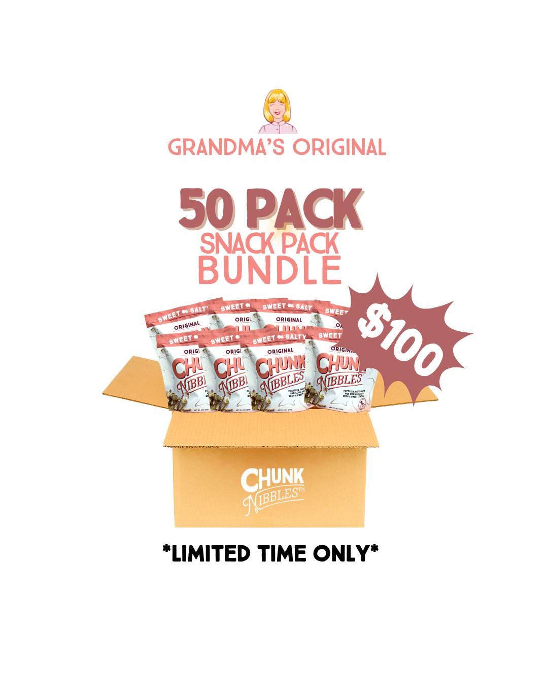 Original (Vanilla) 50 Bag Snack Pack Bundle