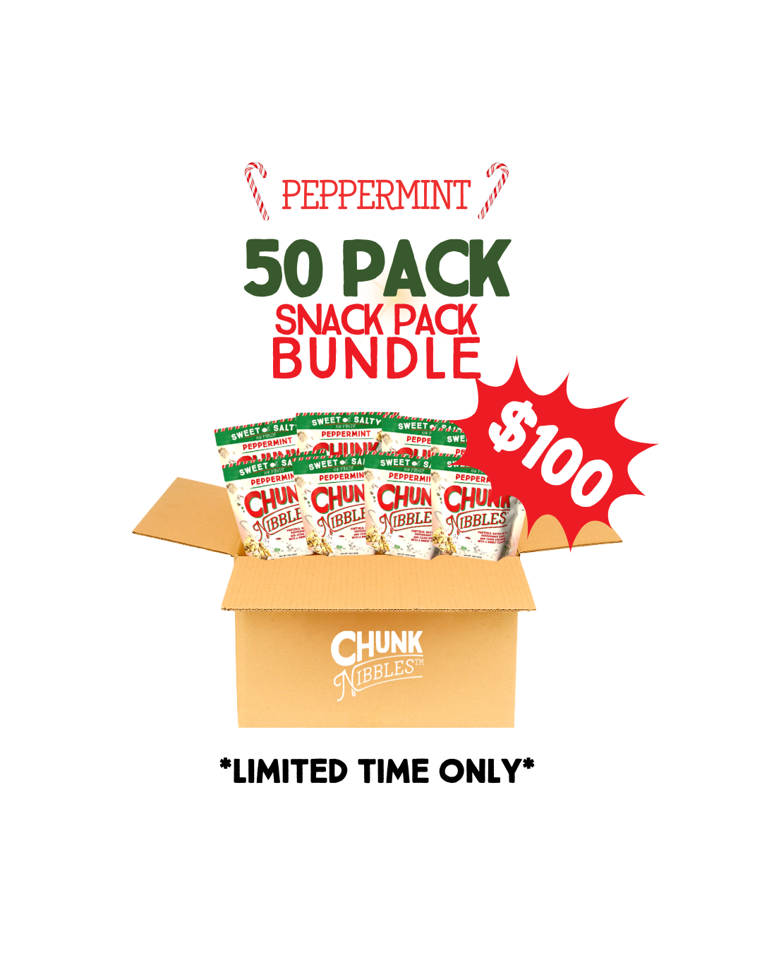 Peppermint 50 Bag Snack Pack Bundle