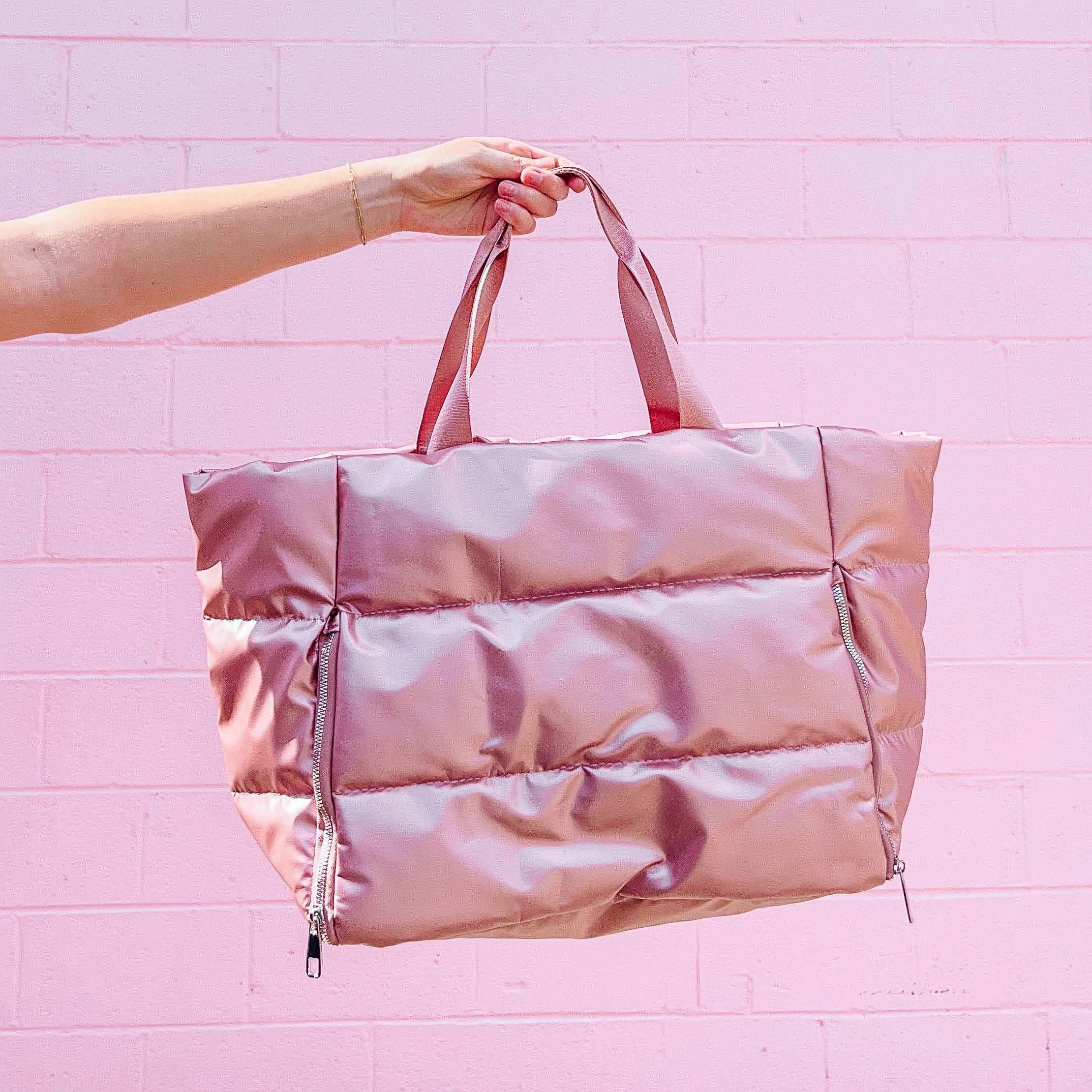 Pink Puffer Bag